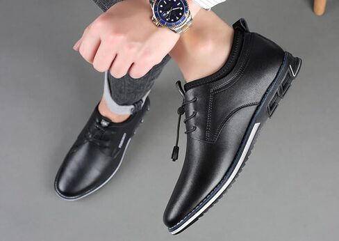 Veslesth Men Casual Luxury Sneakers Leather Loafers Comfort Walking Shoes Fashion Driving Shoes for Male Business Work Office Dress Outdoor in Kuwait