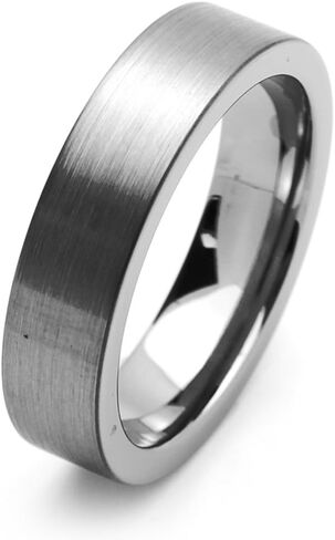 Double Accent 6MM Comfort Fit Tungsten Carbide Wedding Band Brushed Pipe Cut Style Tungsten Ring (5 to 15) in Saudi Arabia