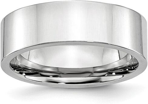Solid Cobalt Flat 7mm Plain Classic Wedding Band Ring in Saudi Arabia