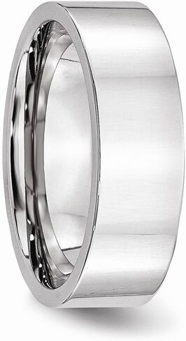 Solid Cobalt Flat 7mm Plain Classic Wedding Band Ring in Saudi Arabia