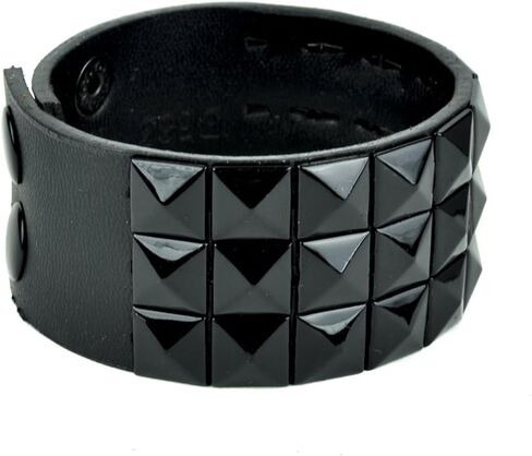 Black Pyramid Stud Wristband Gothic Jewelry Bracelet in Saudi Arabia