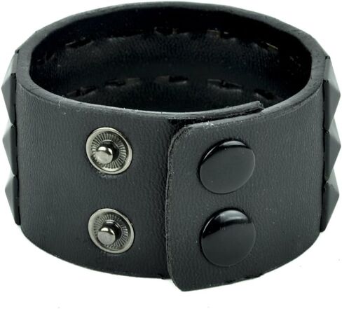 Black Pyramid Stud Wristband Gothic Jewelry Bracelet in Saudi Arabia