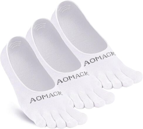 AoMagic Toe Socks No-Show for Women Men Running Five Fingers Athletic Invisible Liner Socks, Moisture Wicking in Saudi Arabia