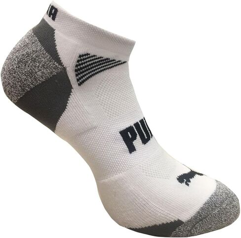 Puma Mens Low Cut All Sport No Show Socks 6-Pair stock size 10-13 shoe size 6-12, White/Grey in Kuwait