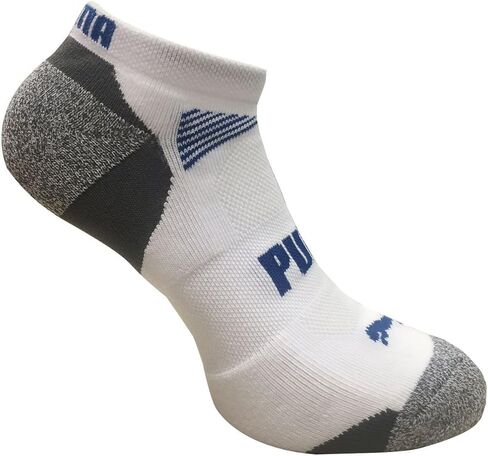 Puma Mens Low Cut All Sport No Show Socks 6-Pair stock size 10-13 shoe size 6-12, White/Grey in Kuwait