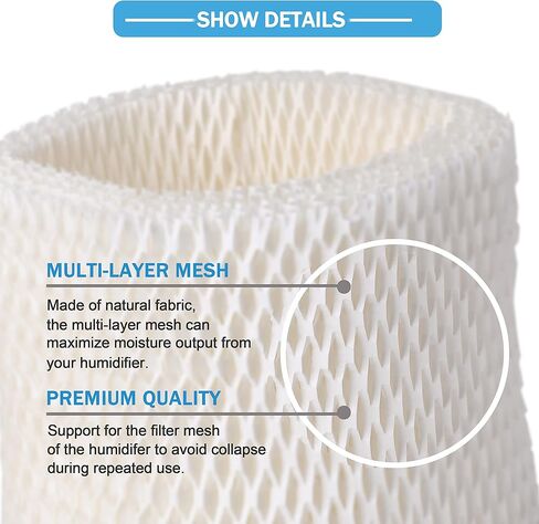 BTNTVEN 4 عبوات من مرشحات استبدال مرطب الهواء لفلتر هانيويل HAC504, HAC504AW, فلتر A - يناسب مرطب هوني ويل HCM350, HCM350W, HCM350B, HCM-710, HCM1000, HCM200 in Kuwait