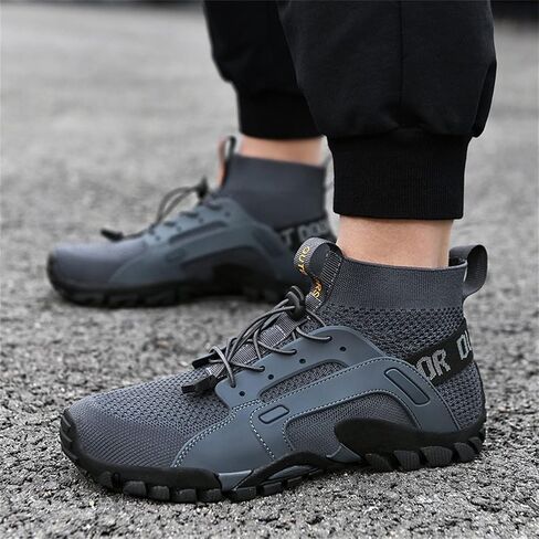 BORAMAX Slip On Sneakers Men Men's Walking Shoes Men's Waterproof Trekking Hiking Shoes Hiking Canvas High Tops Men in Saudi Arabia