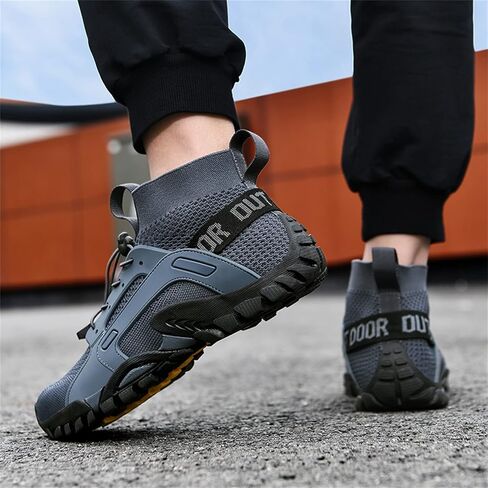 BORAMAX Slip On Sneakers Men Men's Walking Shoes Men's Waterproof Trekking Hiking Shoes Hiking Canvas High Tops Men in Saudi Arabia