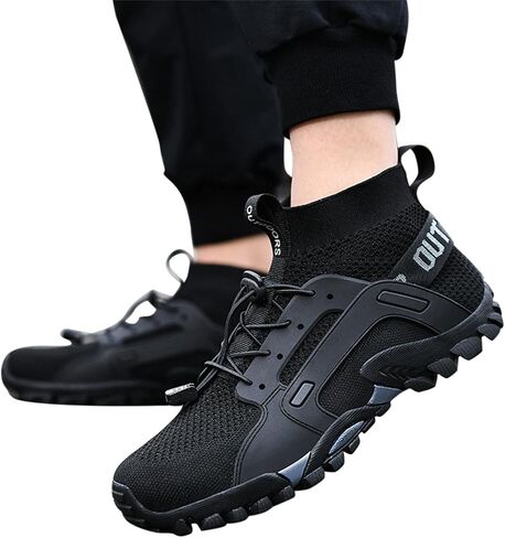 BORAMAX Slip On Sneakers Men Men's Walking Shoes Men's Waterproof Trekking Hiking Shoes Hiking Canvas High Tops Men in Saudi Arabia