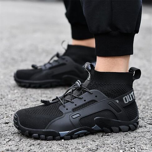 BORAMAX Slip On Sneakers Men Men's Walking Shoes Men's Waterproof Trekking Hiking Shoes Hiking Canvas High Tops Men in Saudi Arabia