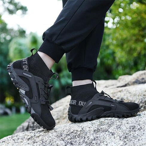 BORAMAX Slip On Sneakers Men Men's Walking Shoes Men's Waterproof Trekking Hiking Shoes Hiking Canvas High Tops Men in Saudi Arabia
