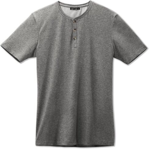 تي شيرت Lanky Llama (جديد) Craftsman Henley | مناسب للرجال النحيفين والطويلين | مزيج من القطن/البوليستر الممشط 65/35 in Kuwait