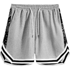 شورت WDIRARA للرجال بطبعة بيزلي وجيب مخطط برباط على الخصر in Kuwait