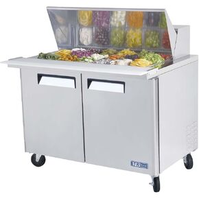 Turbo Air MST-48-18 Refrigerated Prep Table, 18 Pan, Two Door, 15 cu ft in Saudi Arabia