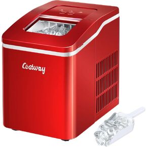 ARLIME Countertop Ice Maker Machine Portable Compact Ice Cube Maker, 9 Ice Ready in 8 Mins, 26Lbs/24H, Self-Cleaning Electric Ice Maker with Scoop and Basket for Home, Office, Party, Bar (Green) in Saudi Arabia