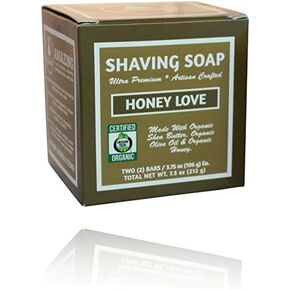 Organic Shaving Soap Lemon Fresh UnisexTwo 3.75 oz Bars5in1 (Shave Shampoo Cond. Body & Beard Soap) Certified Organic by Oregon TilthMade W/Softening Butters & Oils & Org. Lemon Essen. Oil in Saudi Arabia