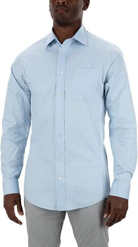 Vertx Mens Capitol Long Sleeve Button Down Breathable Dress Shirt, Tactical Gear Apparel, Tailored Stretch Work Shirts with Comms Loop, for Professional Police and Security, Jettison Blue, 2X Tall in Saudi Arabia
