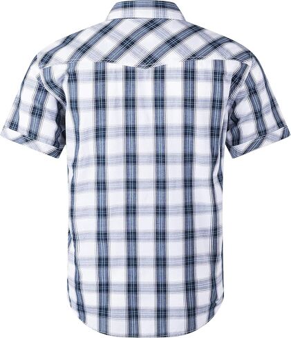 Men's Western Snap Casual Shirt Two Pocket Short Sleeve Shirt in Kuwait