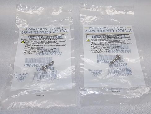 WPW10348409 Dishwasher Door Inner Panel Mount Screw - New - Set of Two (2) - Genuine OEM - AM 4-1-3 - EA220811 in Saudi Arabia