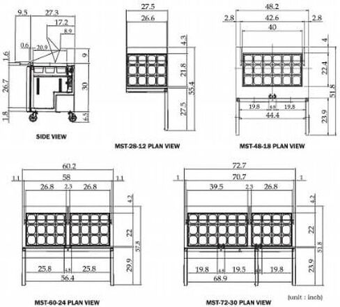 Turbo Air MST-48-18 Refrigerated Prep Table, 18 Pan, Two Door, 15 cu ft in Saudi Arabia