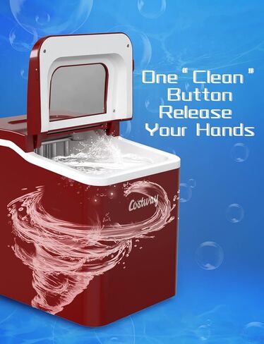 ARLIME Countertop Ice Maker Machine Portable Compact Ice Cube Maker, 9 Ice Ready in 8 Mins, 26Lbs/24H, Self-Cleaning Electric Ice Maker with Scoop and Basket for Home, Office, Party, Bar (Green) in Saudi Arabia