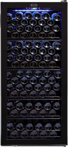 Whynter FWC-1201BB 124 Bottle Freestanding Cabinet Wine Refrigerators Free Standing, One Size, Black in Kuwait
