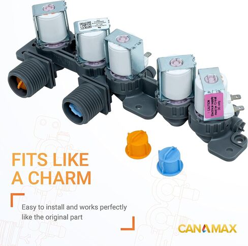 Canamax AJU73213301 صمام مدخل المياه للغسالة قطعة بديلة ممتازة متوافقة مع غسالات LG in Kuwait