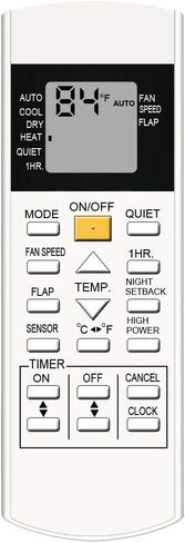 Replacement for Panasonic Air Conditioner Remote Control CSKE18NKU CSKE24NKU CSMKE7NKU CSMKE9NKU CSMKE12NKU CSMKE18NKU CSMKE24NKU CSKS12NB41 CSMKS9NB4U CSKS18NB4U WCSMKS12NB4U CSKE12NB41 CSKE30NKU in Saudi Arabia
