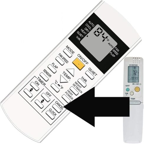 Replacement for Panasonic Air Conditioner Remote Control CSKE18NKU CSKE24NKU CSMKE7NKU CSMKE9NKU CSMKE12NKU CSMKE18NKU CSMKE24NKU CSKS12NB41 CSMKS9NB4U CSKS18NB4U WCSMKS12NB4U CSKE12NB41 CSKE30NKU in Saudi Arabia