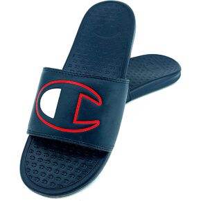 صندل Super Slide Solid C للرجال من Champion، أزرق داكن/أحمر، مقاس 10 in Kuwait