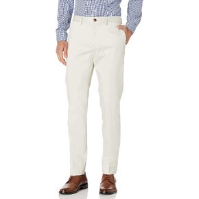 بنطال تشينو بأزرار سفلية للرجال بقصة ضيقة وغير قابلة للكي in Kuwait