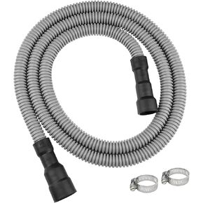 خرطوم تصريف غسالة الصحون - خرطوم تصريف عالمي للغسالات بطول 6.6 قدم - خرطوم تصريف مرن ومموج بديل لغسالة الصحون مع مشبك in Kuwait