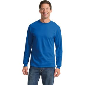 Port & Company Long Sleeve Essential T-Shirt, Royal Blue in Kuwait