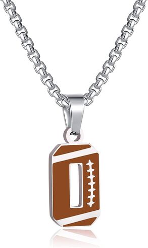 Football Jersey Number Necklace for Boys Stainless Steel Athletes Jersey Number Charm Pendant Chain Sport Jewelry Gift for Men Girls in Saudi Arabia