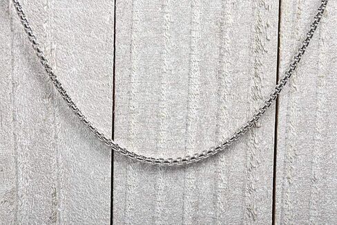 NYC Sterling Unisex Solid Italian 2.5mm Round Box Chain in Sterling Silver in Saudi Arabia