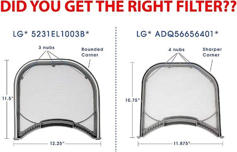 Nispira Lint Trap Screen Filter Replacement Compatible with LG Electronics Cloth Dryer ADQ56656401 1 Pack (NOT Part 5231EL1003B which Looks Very Similar) in Kuwait