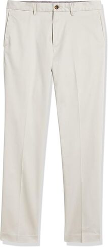 بنطال تشينو بأزرار سفلية للرجال بقصة ضيقة وغير قابلة للكي in Kuwait