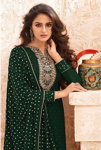 stylishfashion Bollywood Party Wear Long Anarkali Gown Salwar Kameez Ready to Wear Indian Pakistani Plaazo sharara for Womens in Saudi Arabia