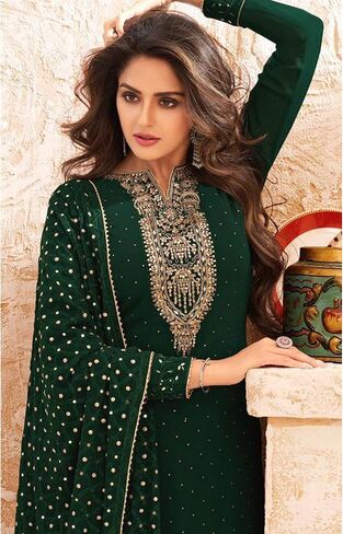 stylishfashion Bollywood Party Wear Long Anarkali Gown Salwar Kameez Ready to Wear Indian Pakistani Plaazo sharara for Womens in Saudi Arabia