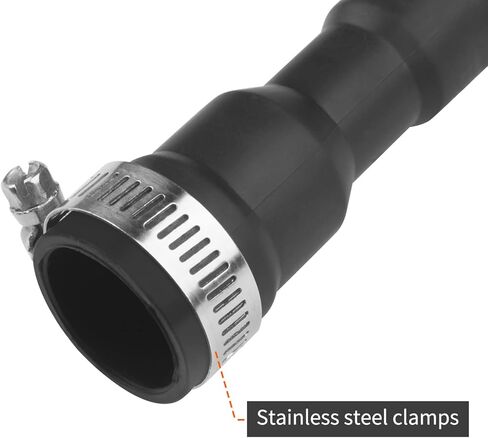 خرطوم تصريف غسالة الصحون - خرطوم تصريف عالمي للغسالات بطول 6.6 قدم - خرطوم تصريف مرن ومموج بديل لغسالة الصحون مع مشبك in Kuwait