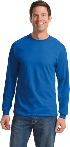 Port & Company Long Sleeve Essential T-Shirt, Royal Blue in Kuwait