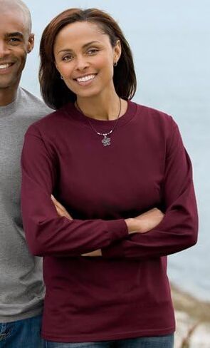 Port & Company Long Sleeve Essential T-Shirt, Royal Blue in Kuwait