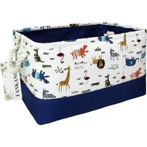 FANKANG Rectangular Laundry Basket Nursery Storage Fabric Storage Bin Storage Hamper,Gift Baskets (Animals)