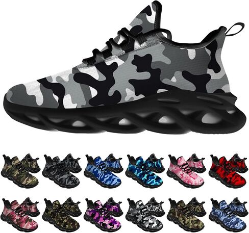 Camo Shoes for Men Women Camouflage Road Running Shoes Sport Walking Tennis Athletic Sneakers Gifts for Boy Girl in Saudi Arabia