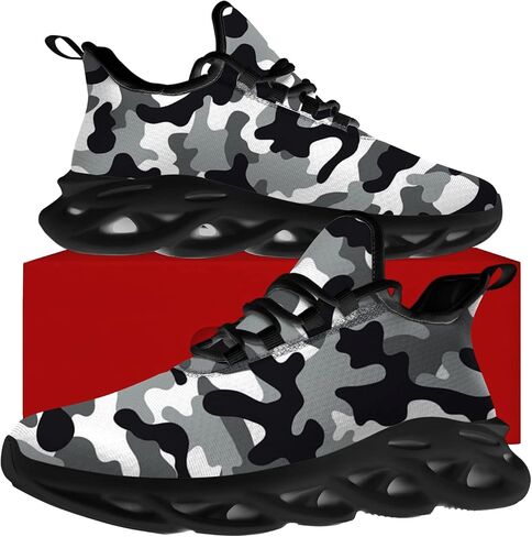 Camo Shoes for Men Women Camouflage Road Running Shoes Sport Walking Tennis Athletic Sneakers Gifts for Boy Girl in Saudi Arabia