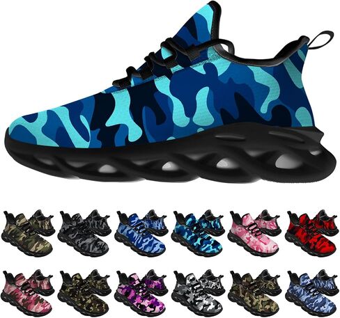 Camo Shoes for Men Women Camouflage Road Running Shoes Sport Walking Tennis Athletic Sneakers Gifts for Boy Girl in Kuwait