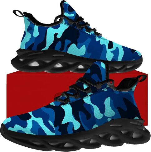 Camo Shoes for Men Women Camouflage Road Running Shoes Sport Walking Tennis Athletic Sneakers Gifts for Boy Girl in Kuwait