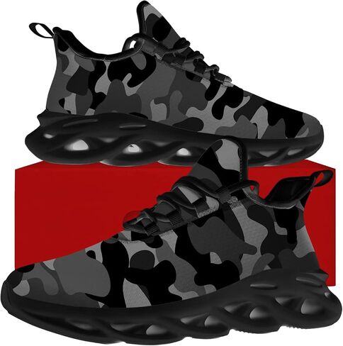 Camo Shoes for Men Women Camouflage Road Running Shoes Sport Walking Tennis Athletic Sneakers Gifts for Boy Girl in Kuwait