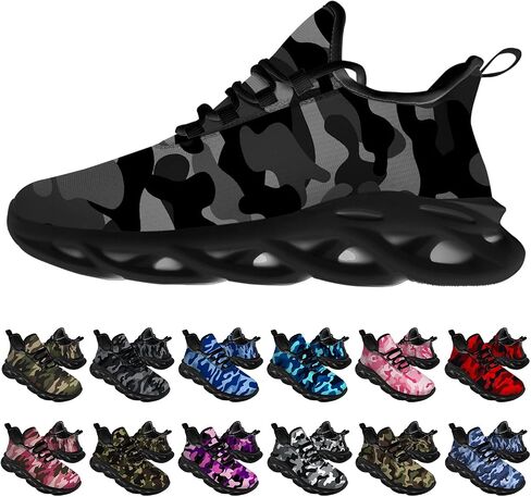 Camo Shoes for Men Women Camouflage Road Running Shoes Sport Walking Tennis Athletic Sneakers Gifts for Boy Girl in Kuwait