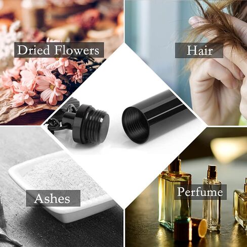 3 Pack Cylinder Urn Necklaces for Ashes Memorial Keepsake Pendant with Angel Wing Charm Necklace Stainless Steel Waterproof Cremation Jewelry for Ashes Locket Pendant-Forever Loved in Kuwait